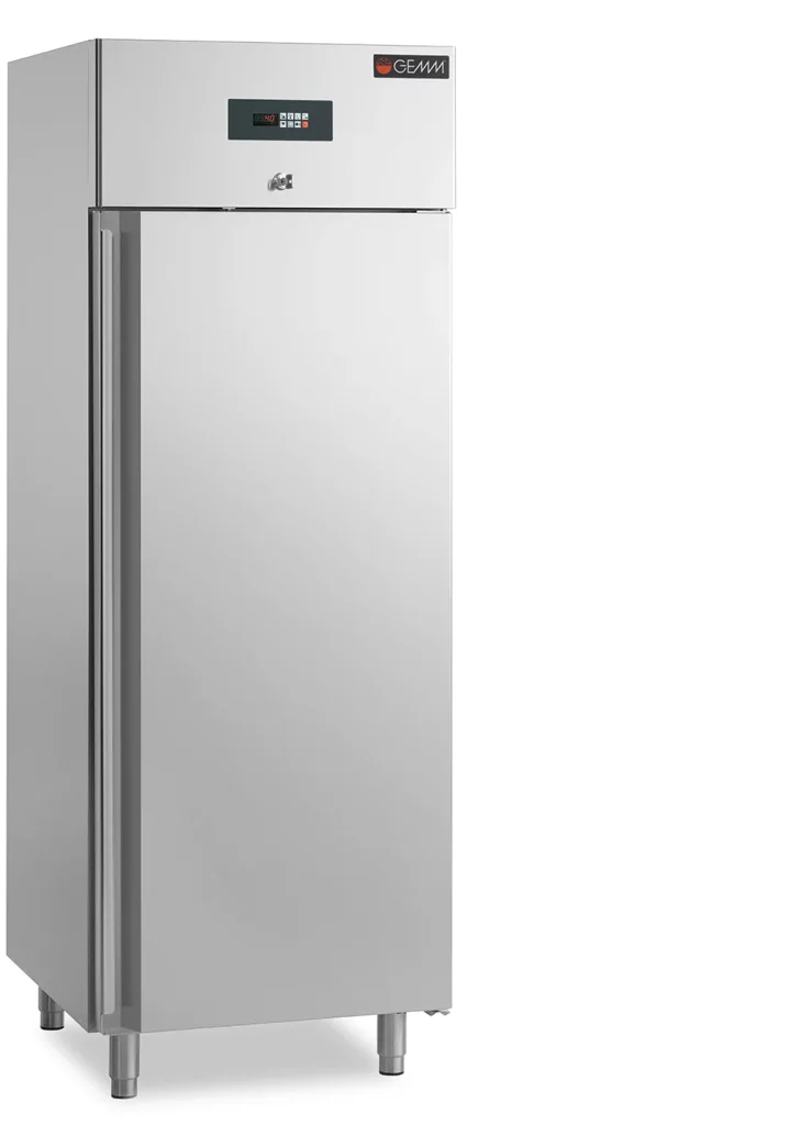 Armários de armazenamento de peixe para cozinhas profissionais
 	Sistema tropicalizado de refrigeração com um poderoso compressor de baixo ruído
 	Fabricado em aço inoxidável com isolamento 75 mm em poliuretano de alta densidade
 	Fechadura com chave e iluminação LED
 	Para Tabuleiros de peixe GN 1/1x150mm
 	12 tabuleiros incluídos por porta
